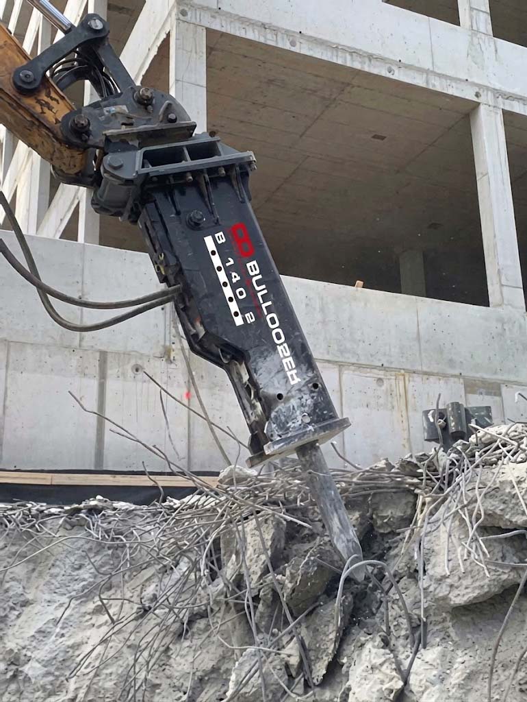 hydraulikhammer von bulldozer